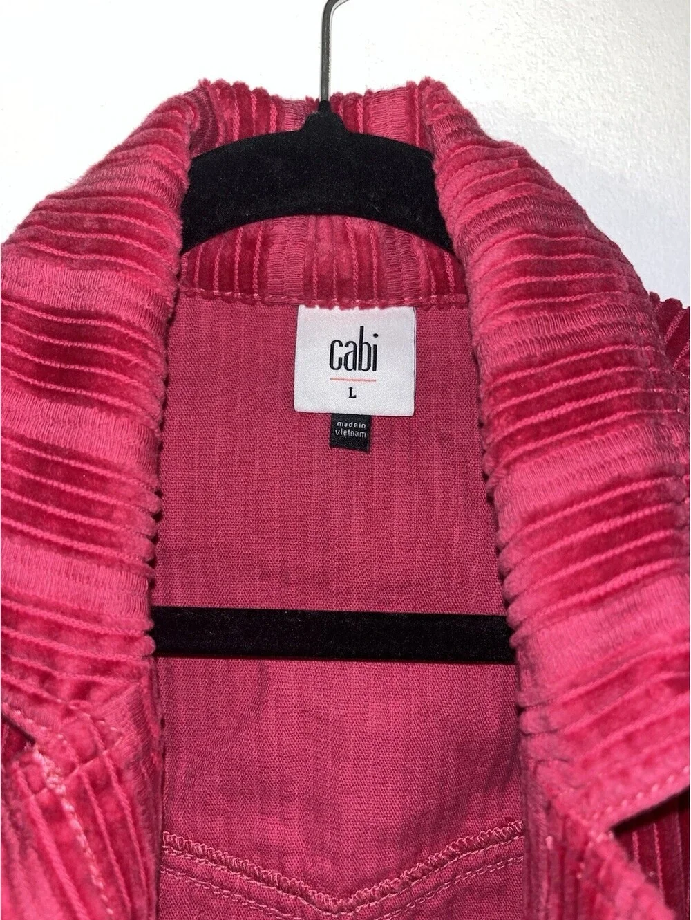 NWOT CAbi 4124 Cheeky Topper Boxy Bomber Corduroy Jacket Size Large $160 Retail
